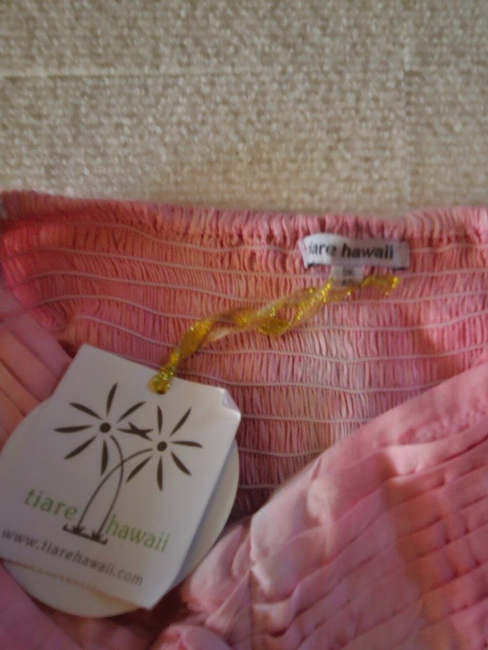 NWT Tiare Hawaii Jasmine Maxi Dress Tie Dye Strapless Boho Festival - OS - Picture 3 of 5